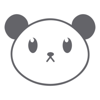 Cute Little Panda Decal (Grey)